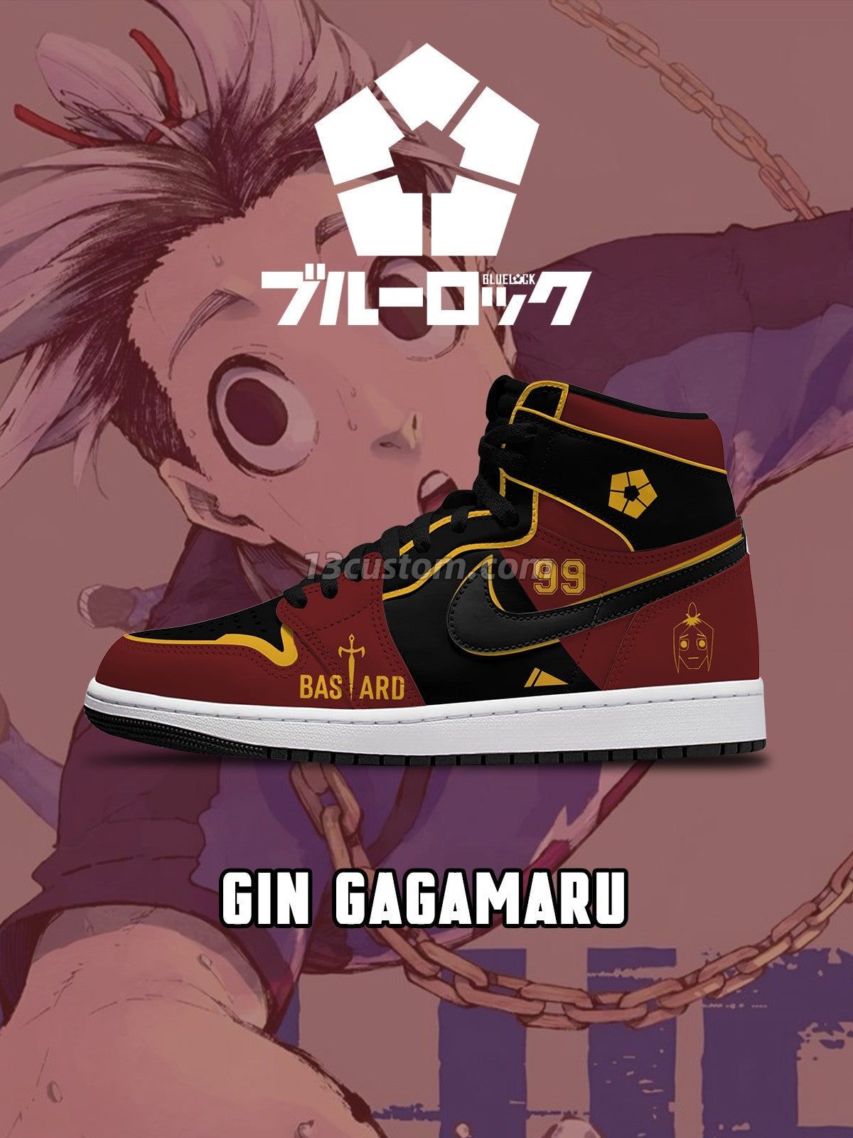 Gin Gagamaru V.2 Custom High-Top Sneakers