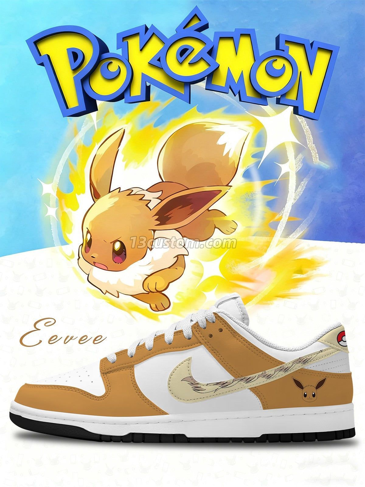 Eevee V.1 Custom Court-Low Sneakers
