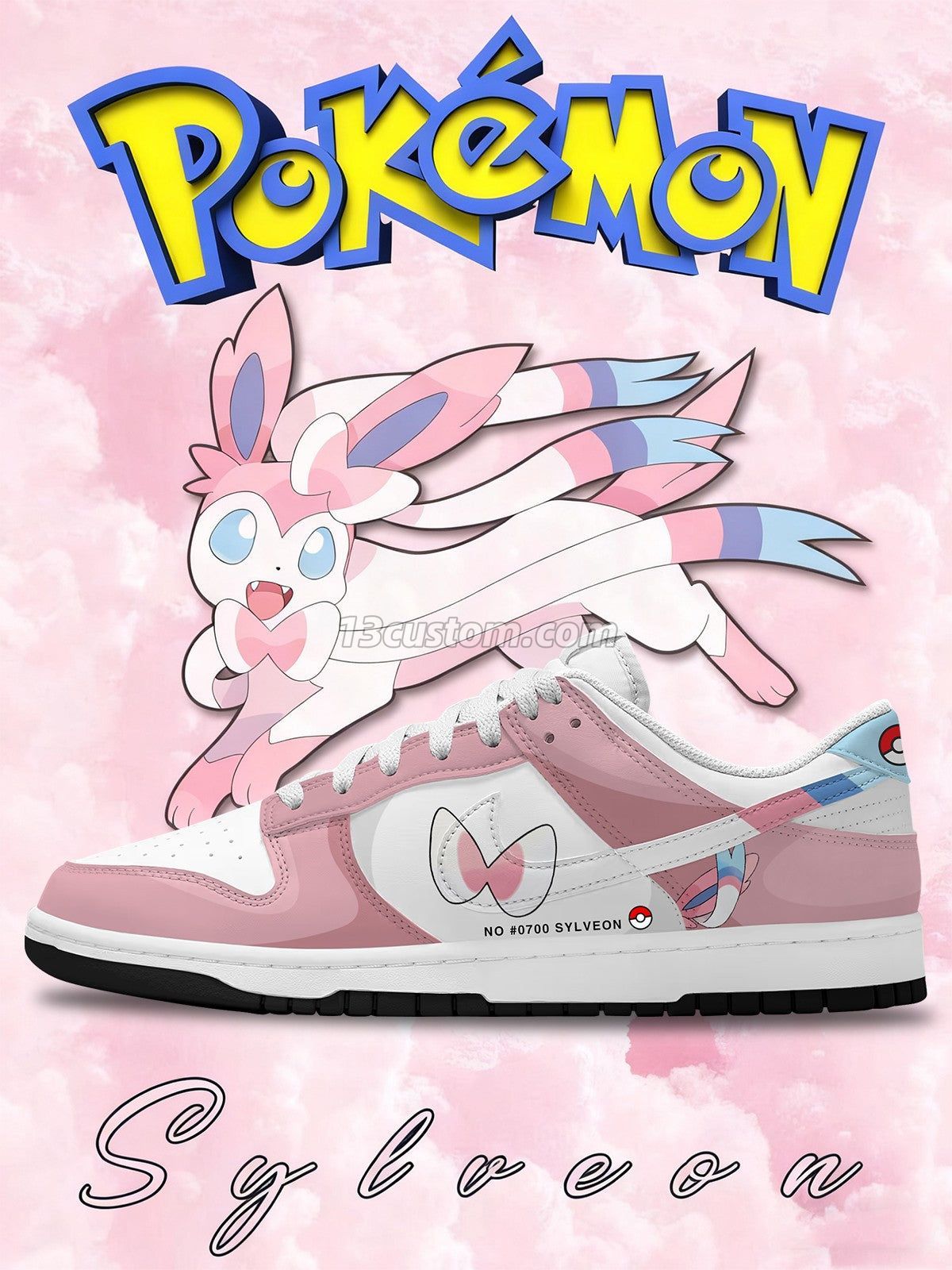 Sylveon V.1 Custom Court-Low Sneakers