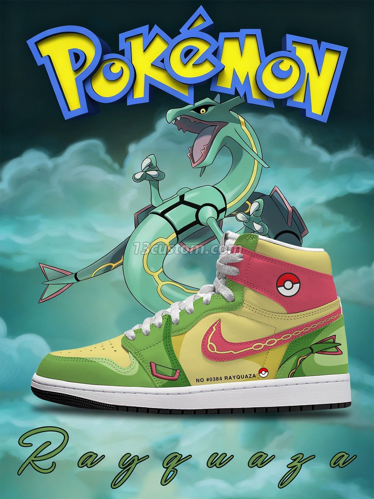 Rayquaza V.1 Custom High-Top Sneakers