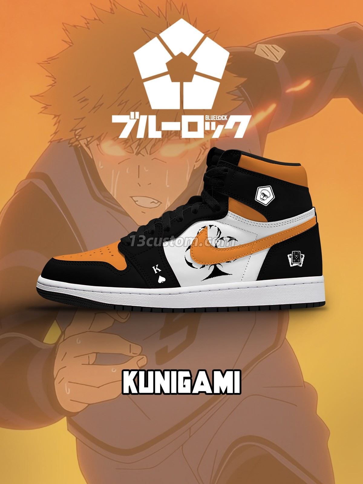 Rensuke Kunigami No.1 Custom High-Top Sneakers