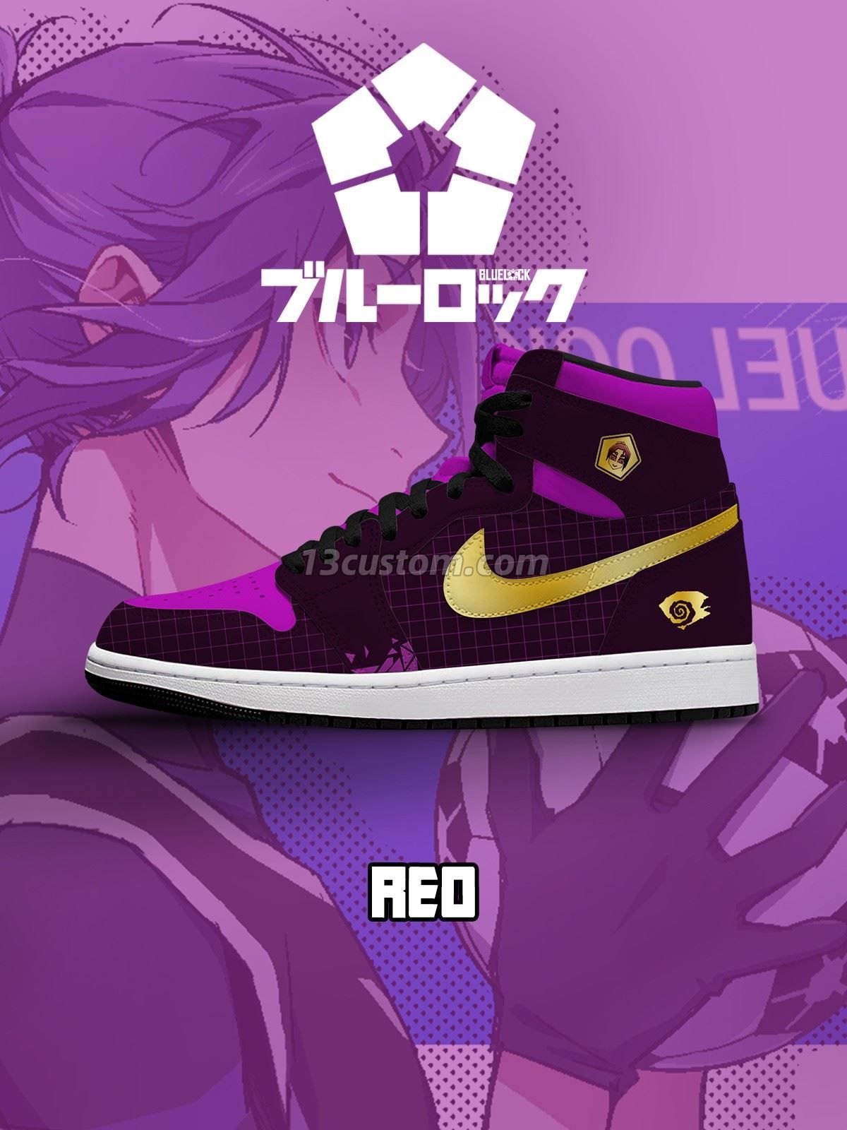 Reo Mikage No.1 Custom High-Top Sneakers