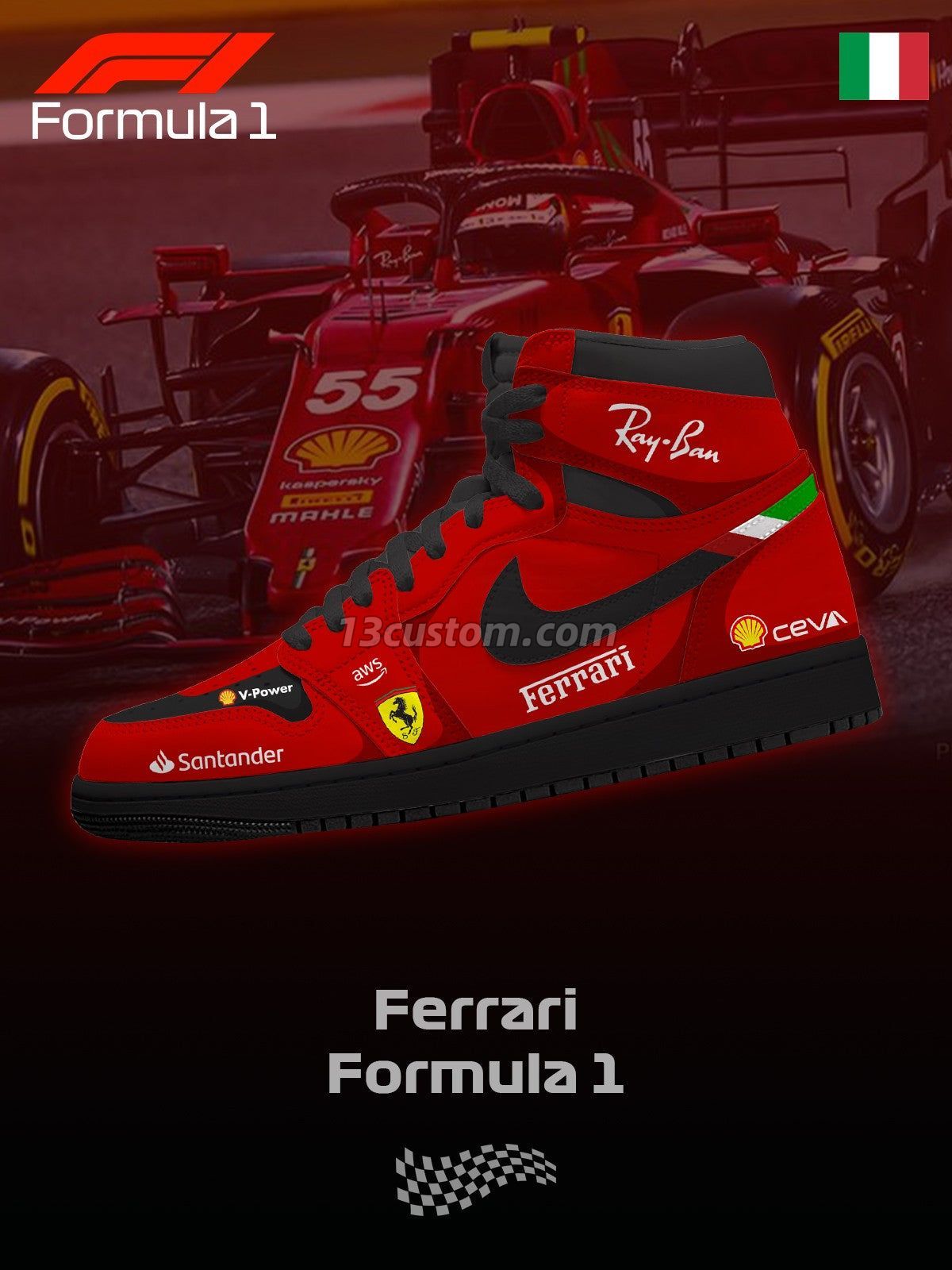 FF F.1 V.1 Custom High-Top Sneakers