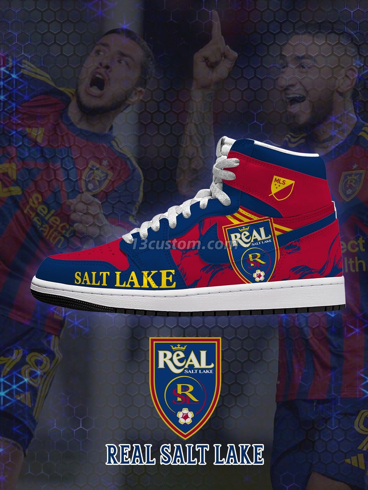 AJ1 H Salt Lake客製化 高幫-頂級 運動鞋-V1款