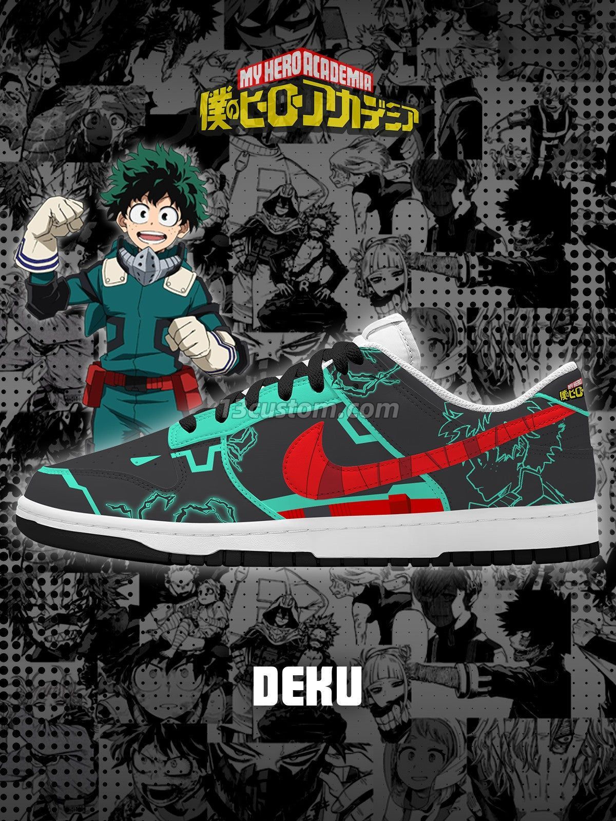 Deku V.1 Custom Court-Low Sneakers