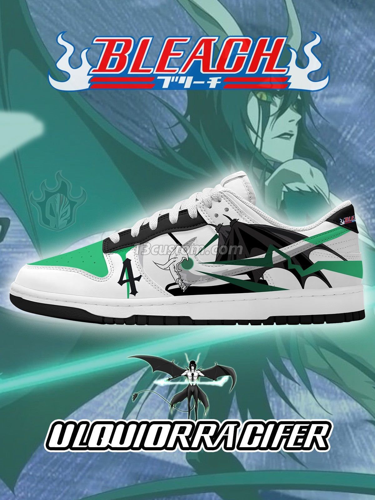 Ulquiorra Cifer V.2 Custom Court-Low Sneakers