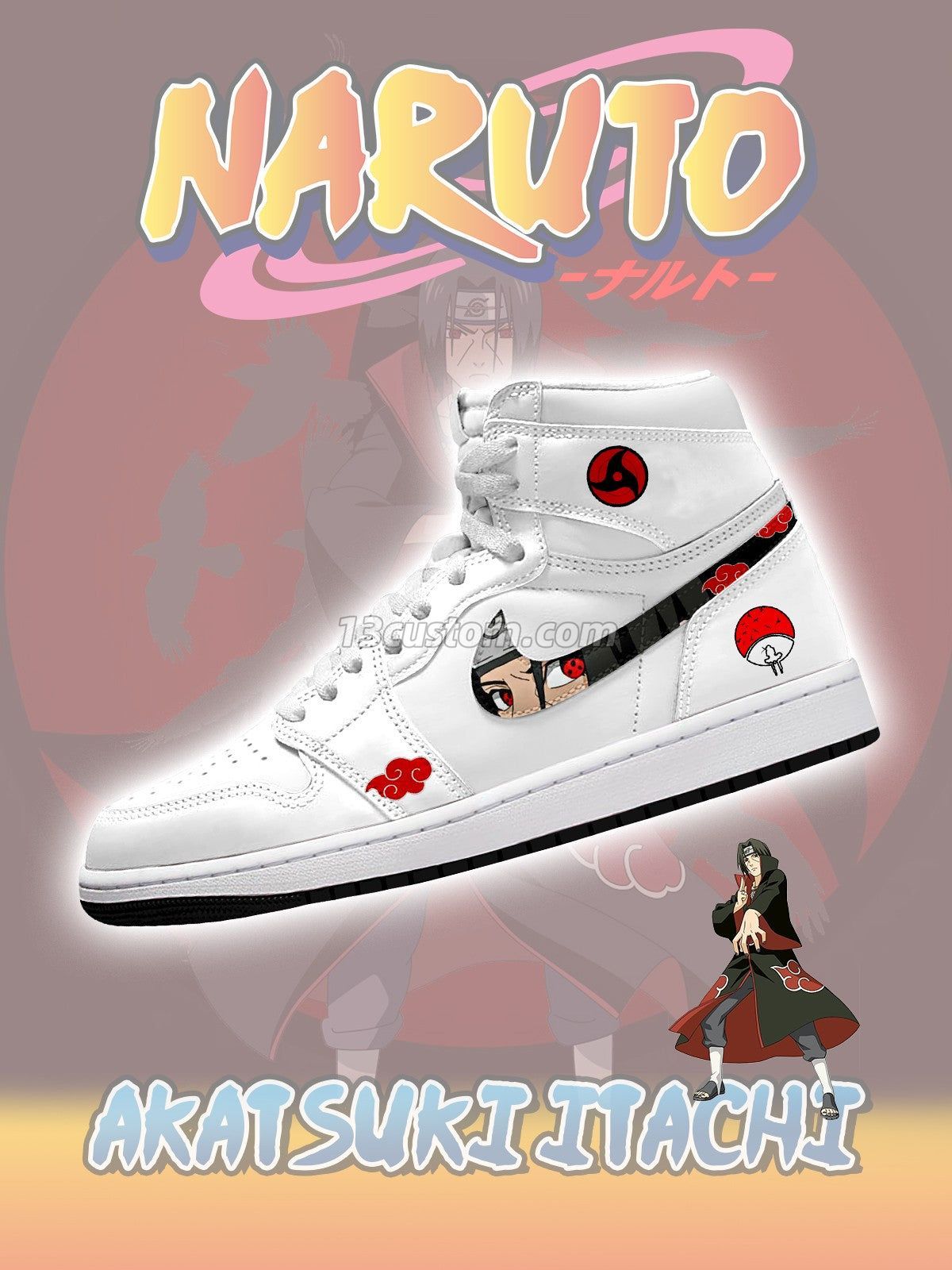 Akatsuki Itachi Uchiha V.3 Custom High-Top Sneakers