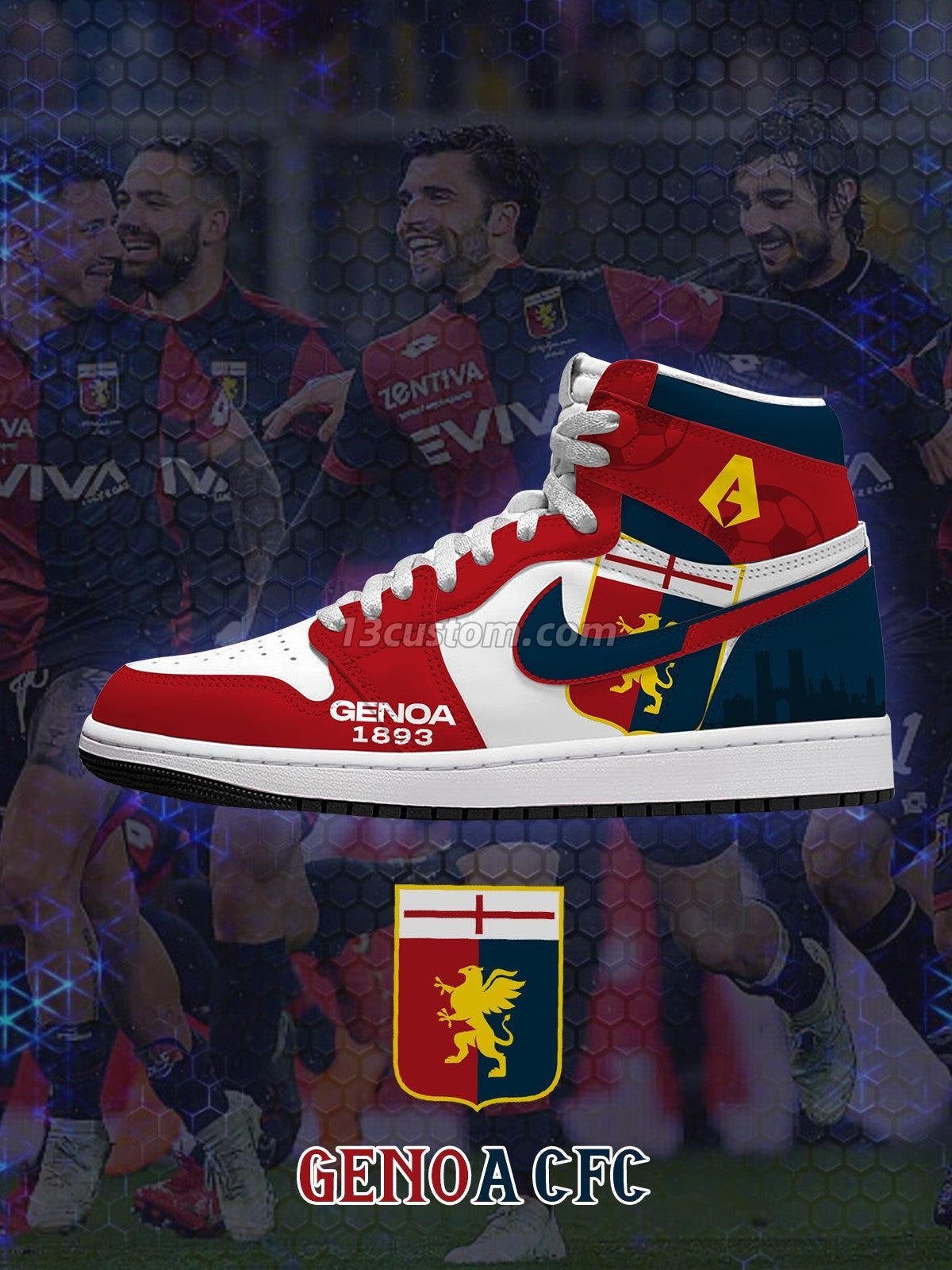 AJ1 H 熱那亞客製化 高幫-頂級 運動鞋-V1款
