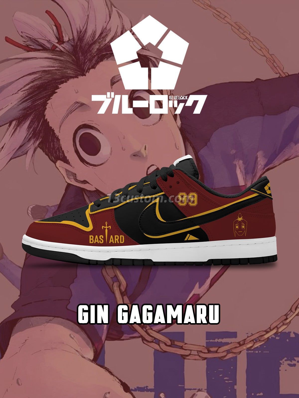 Gin Gagamaru V.2 Custom Court-Low Sneakers