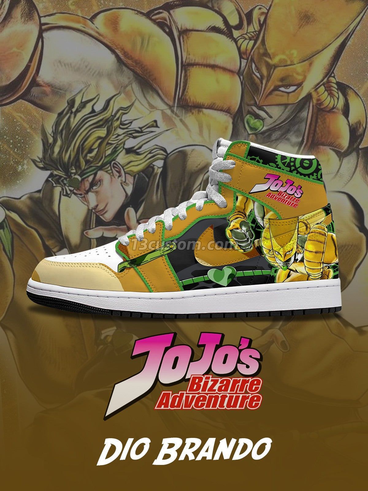 Dio Brando V.2 Custom High-Top Sneakers