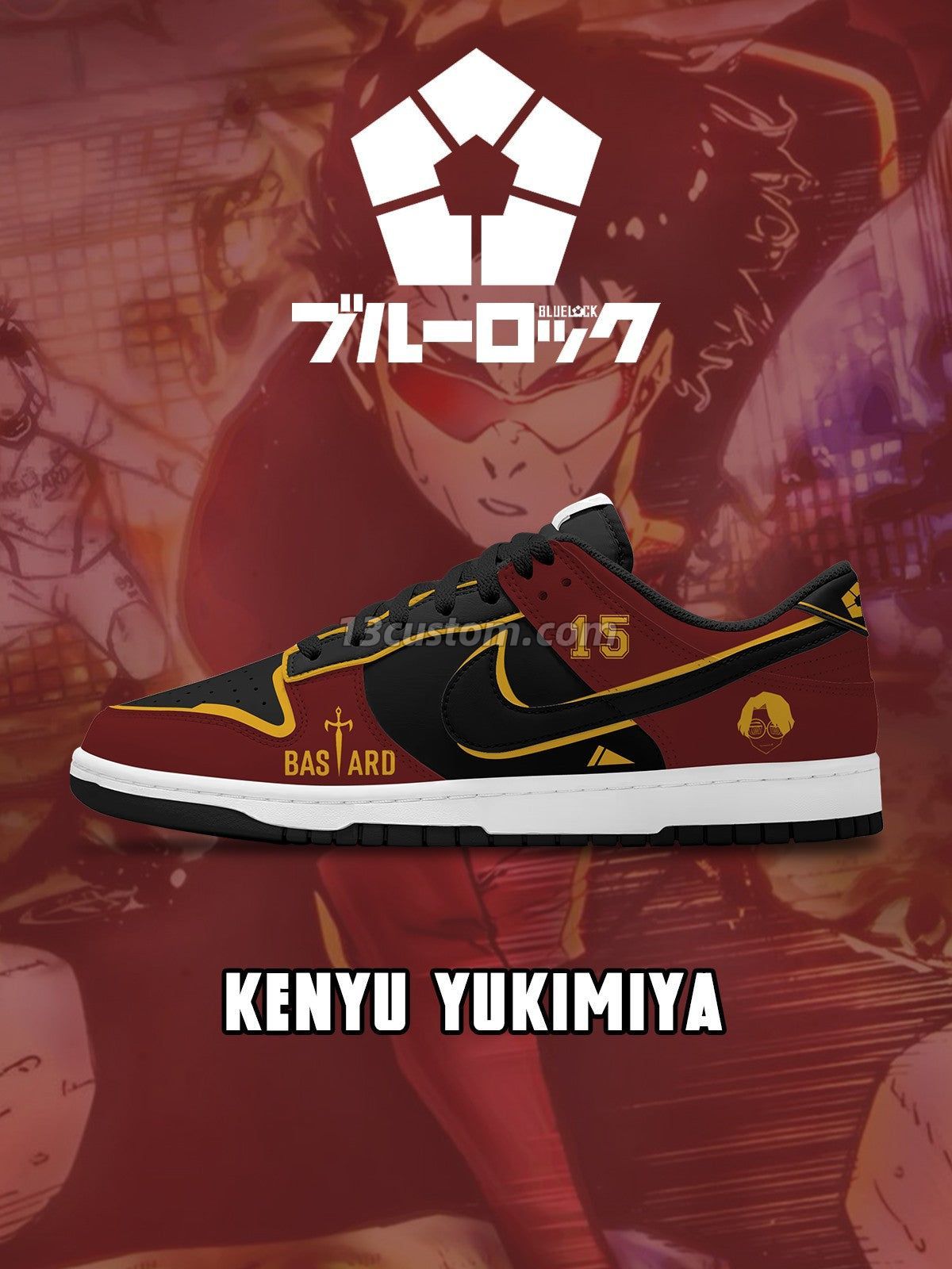 Kenyu Yukimiya V.2 Custom Court-Low Sneakers