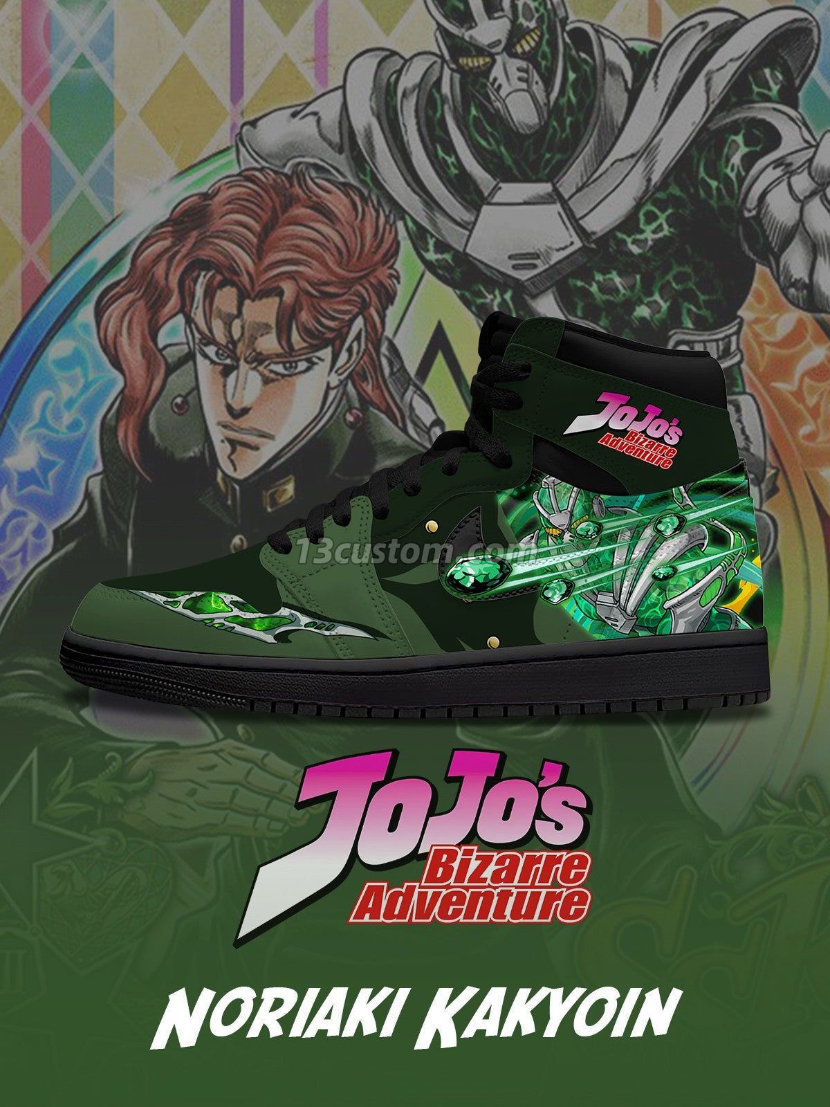 Noriaki Kakyoin V.2 Custom High-Top Sneakers