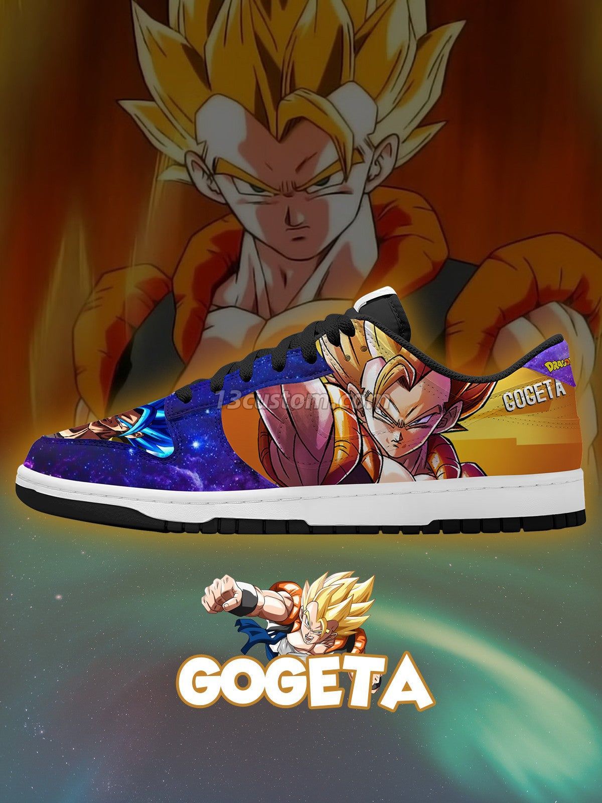 Gogeta V.1 Custom Court-Low Sneakers
