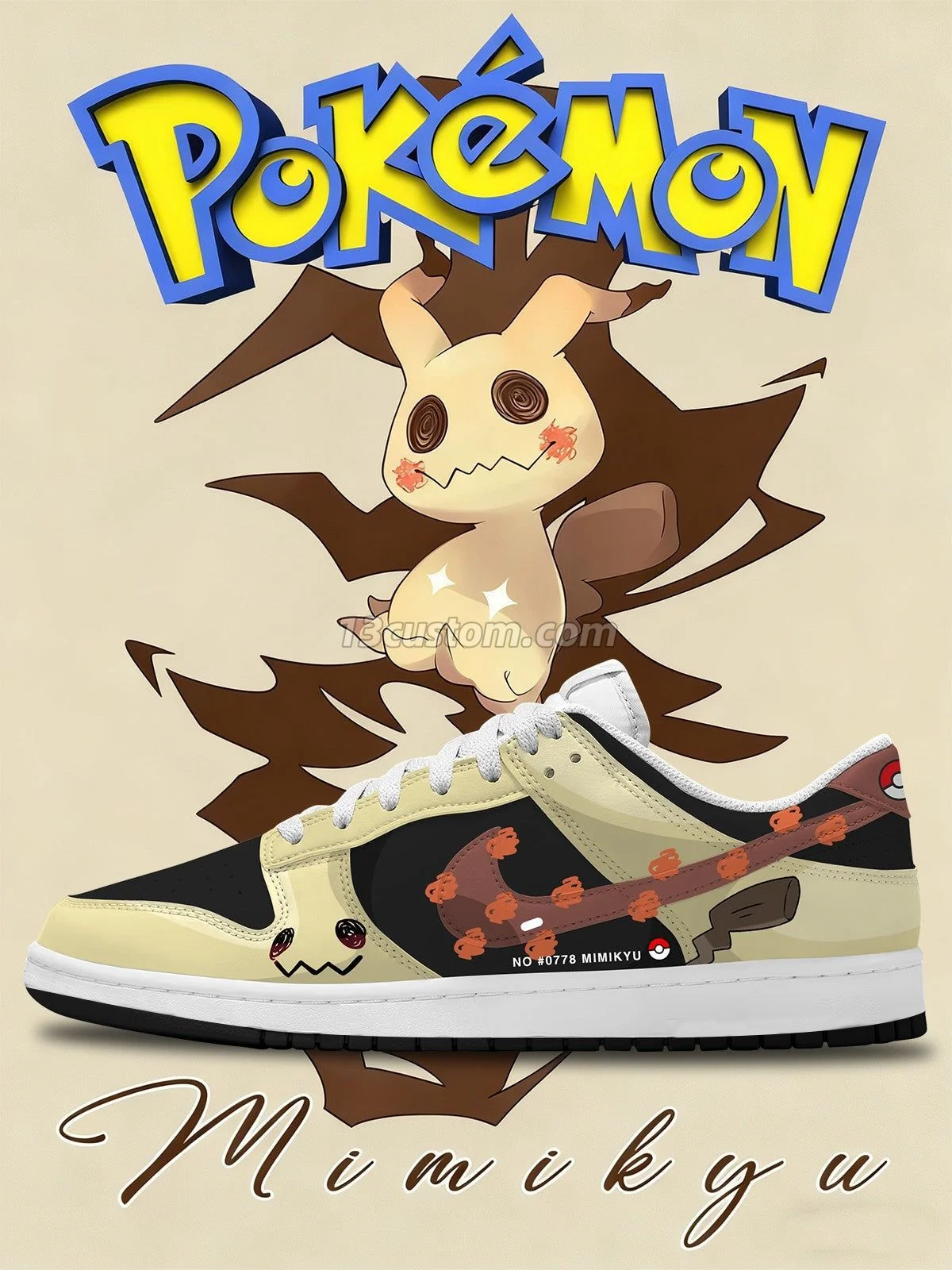 Mimikyu V.1 Custom Court-Low Sneakers