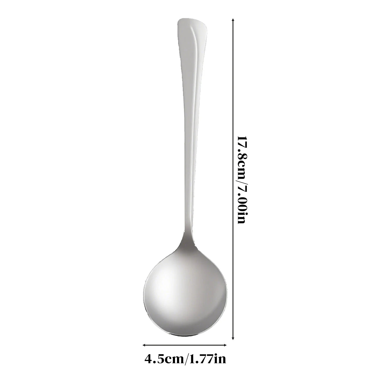 8PCS Korean-Style Long-Handled Spoon cutlery, Stainless Steel Household Rice Mixing Spoon, Dishwasher Safety for Party Camping