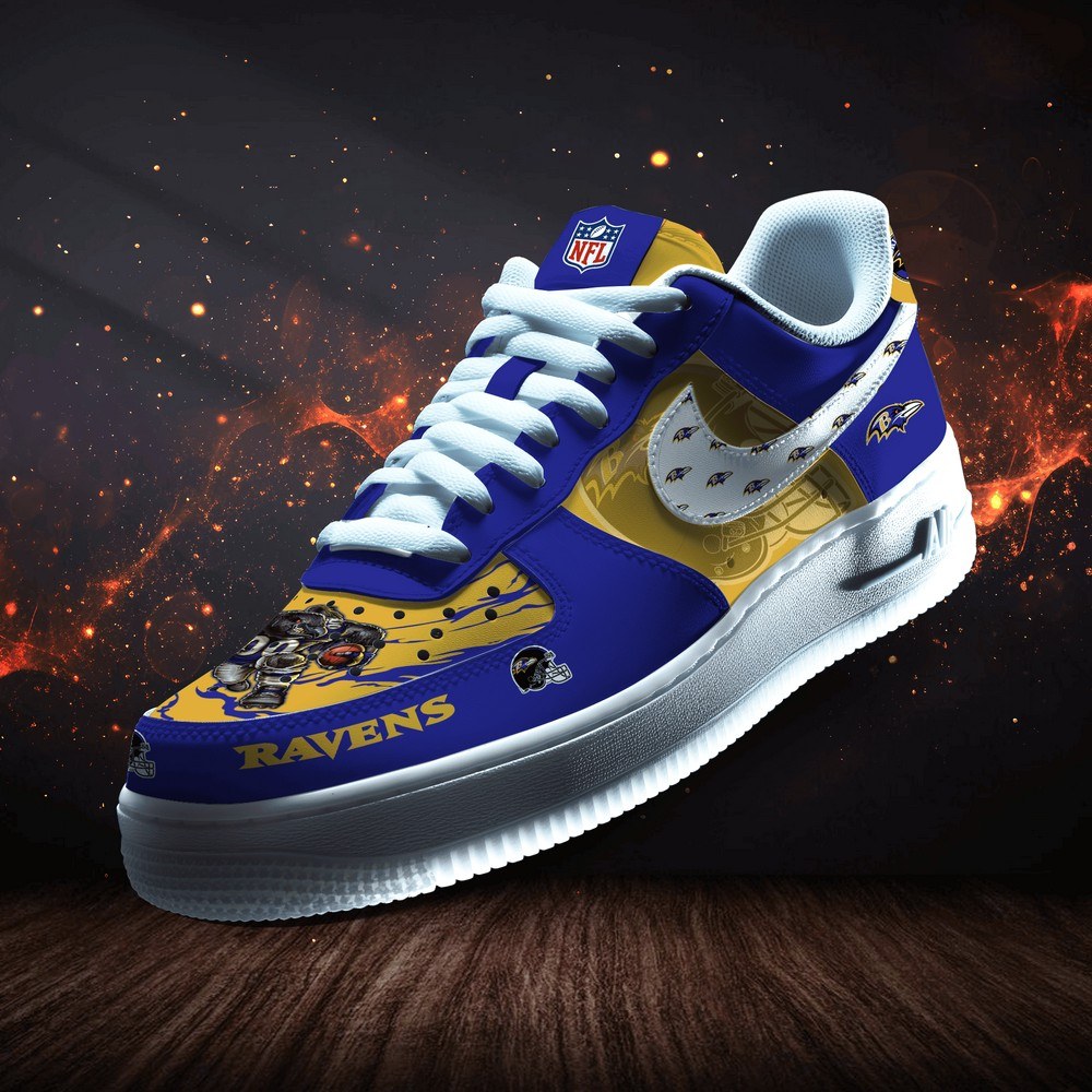Baltimore Ravens Personalized Version 6 AF1 Shoes