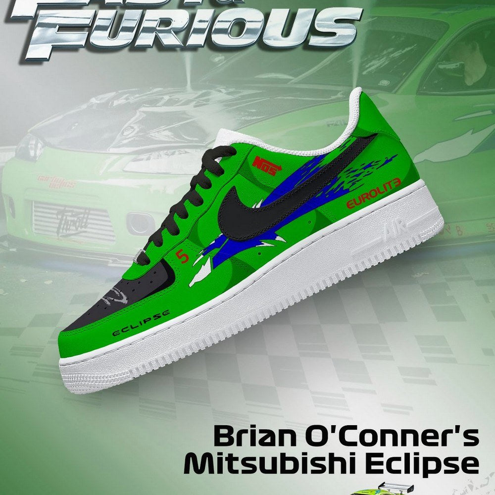 Brian O'Conner's Eclipse Fast and Furious AF1 Shoes