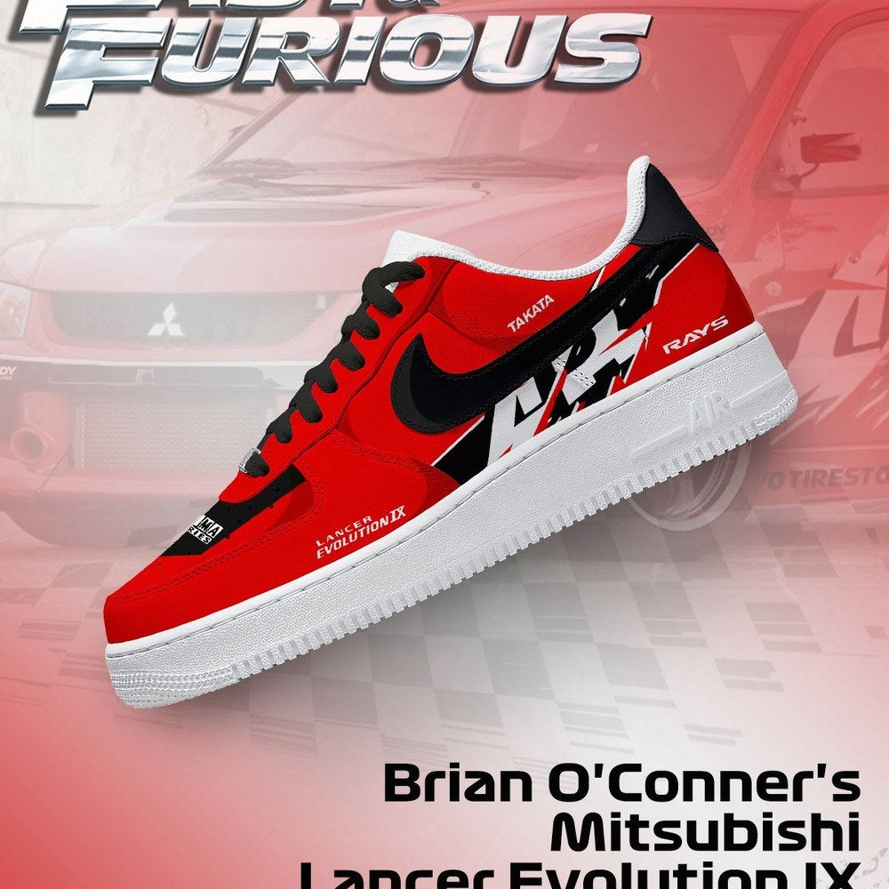 Brian O'Conner's Lancer Evolution IX Fast and Furious AF1 Shoes