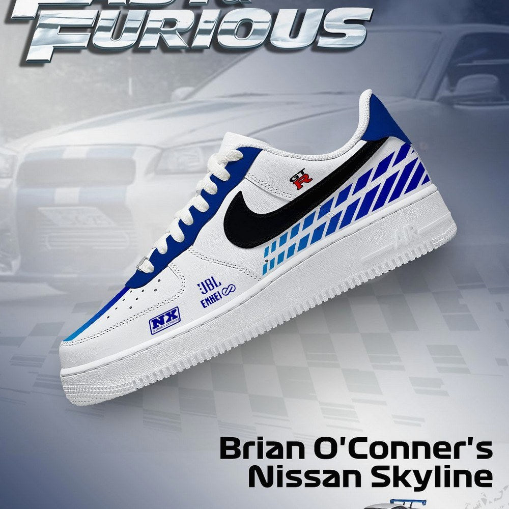 Brian O'Conner's Skyline Fast and Furious AF1 Shoes