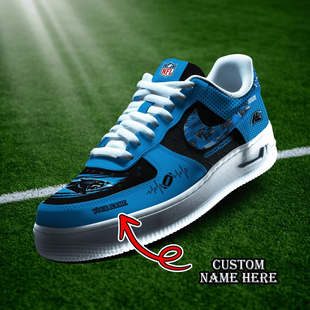 Carolina Panthers Personalized Version 5 AF1 Shoes