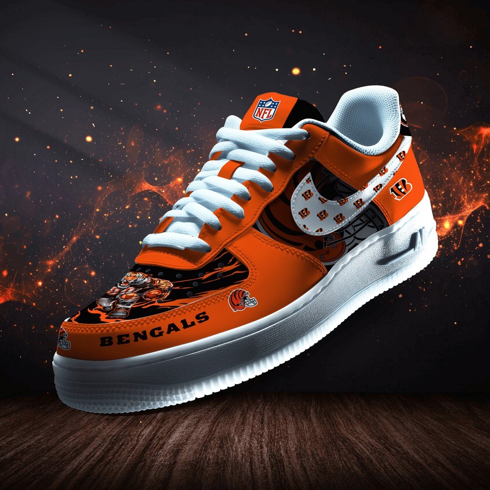 Cincinnati Bengals Personalized Version 5 AF1 Shoes