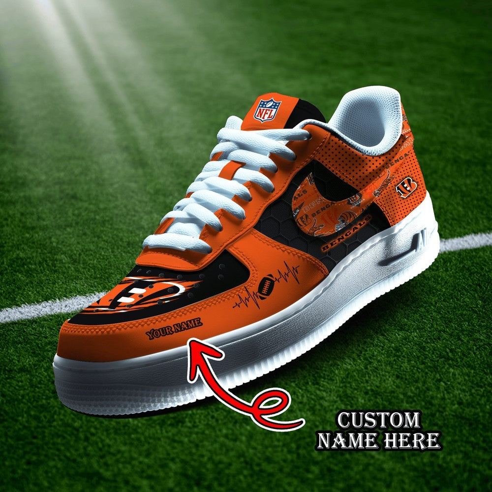 Cincinnati Bengals Personalized Version 7 AF1 Shoes