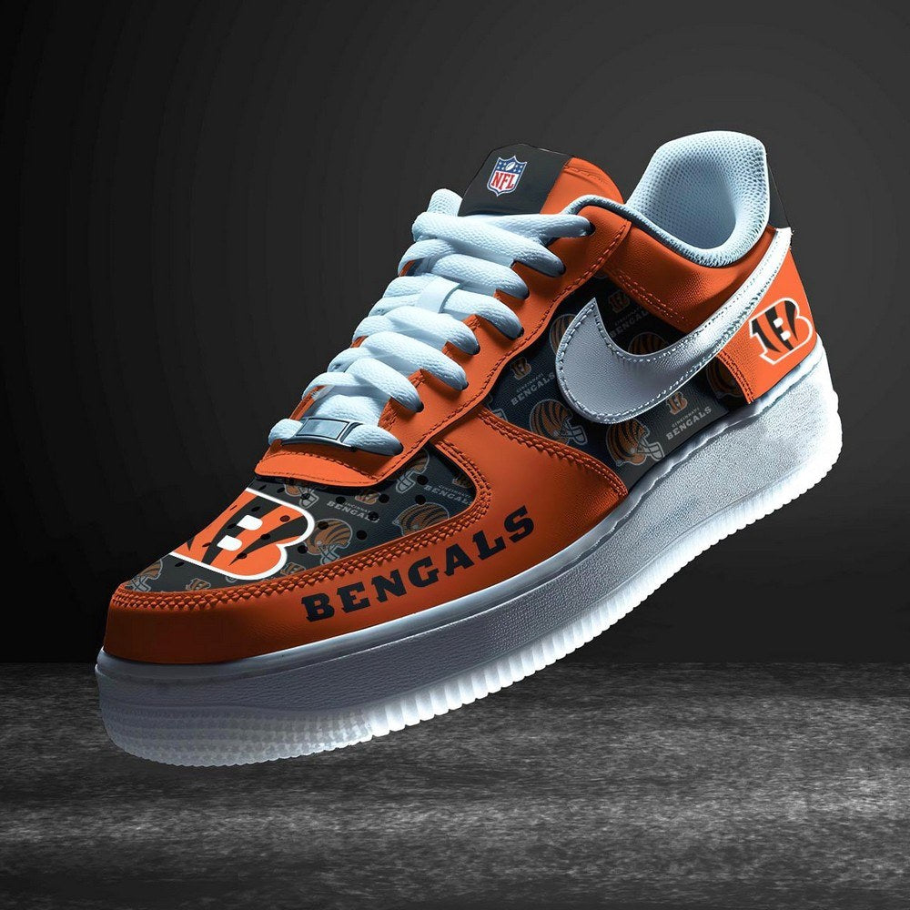 Cincinnati Bengals Personalized Version 9 AF1 Shoes