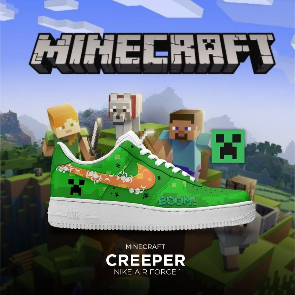 Creeper Mine Craft Low Top Shoes