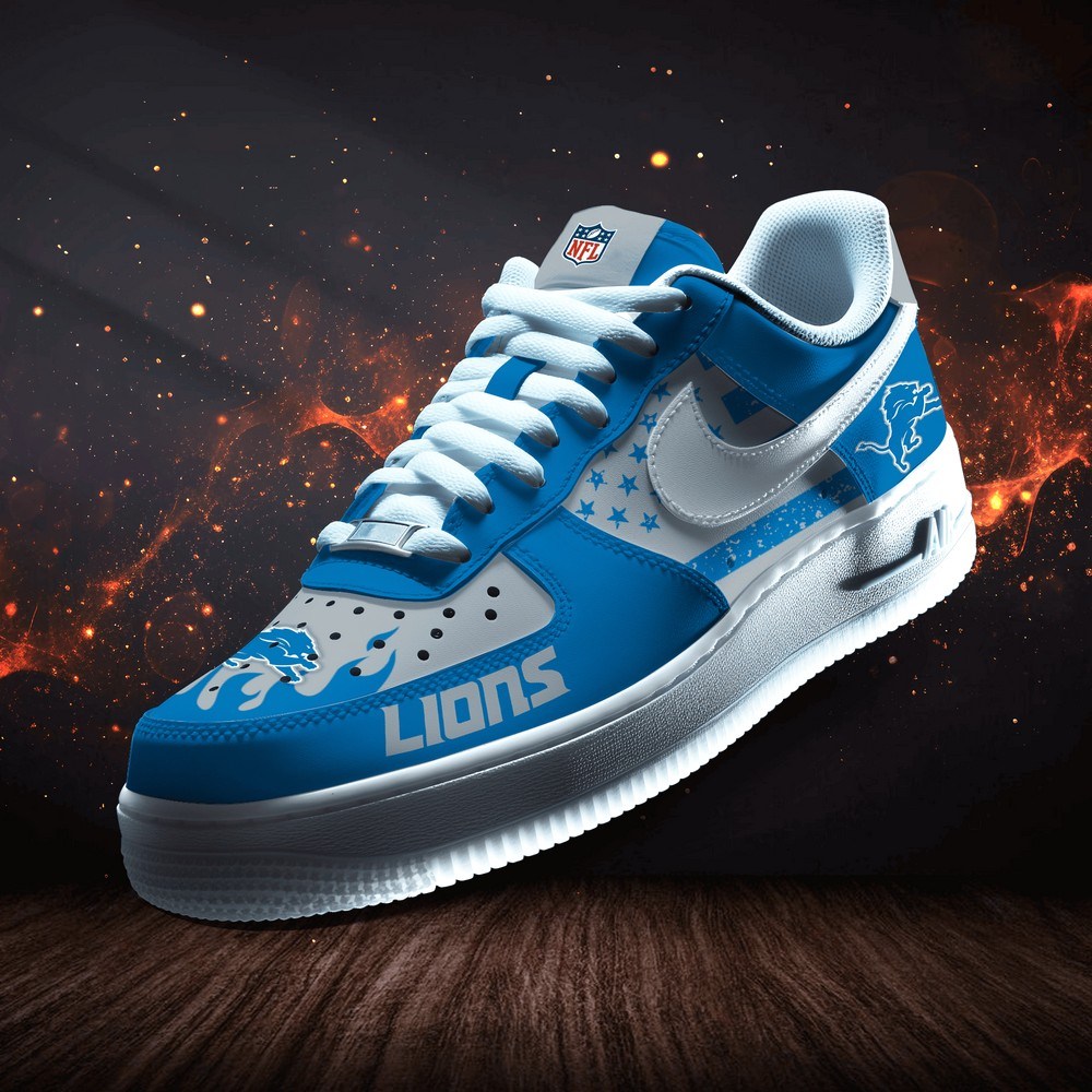 Detroit Lions Personalized Version 10 AF1 Shoes