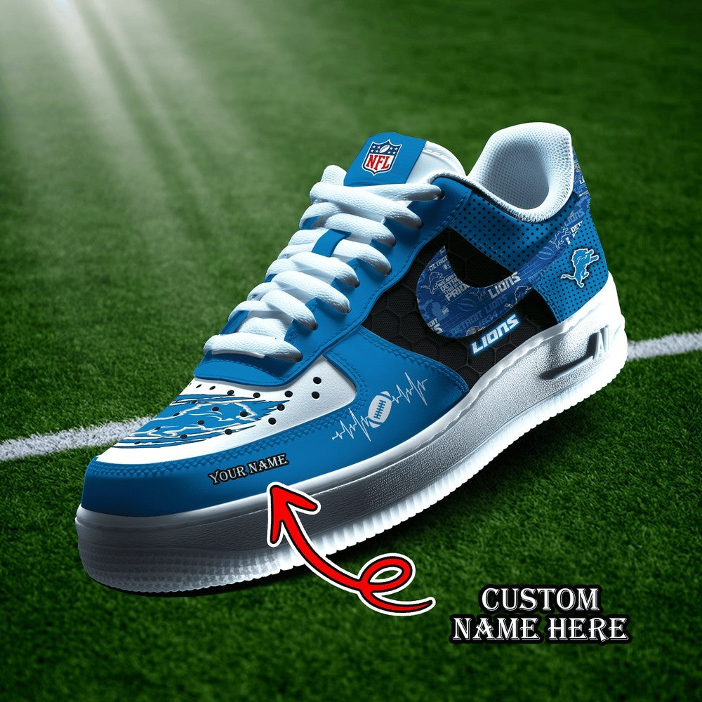 Detroit Lions Personalized Version 9 AF1 Shoes