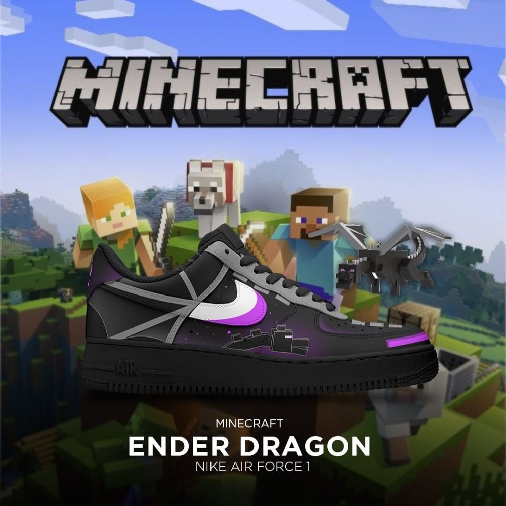 Ender Dragon Mine Craft Low Top Shoes