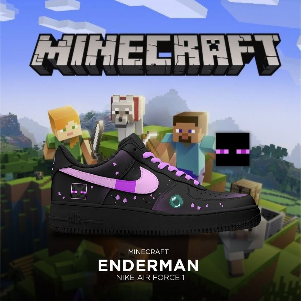 Enderman Mine Craft Low Top Shoes