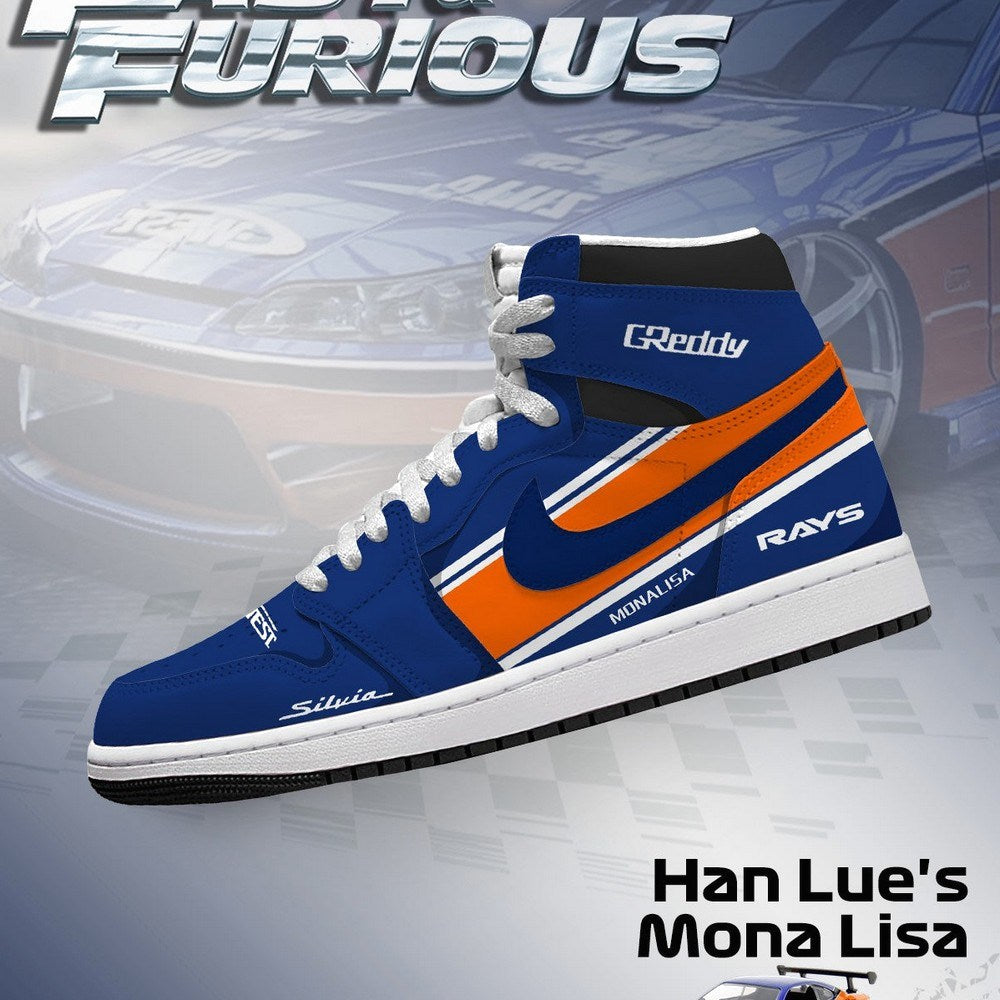 Han Lue's Mona Lisa V.2 Fast and Furious High Top Shoes