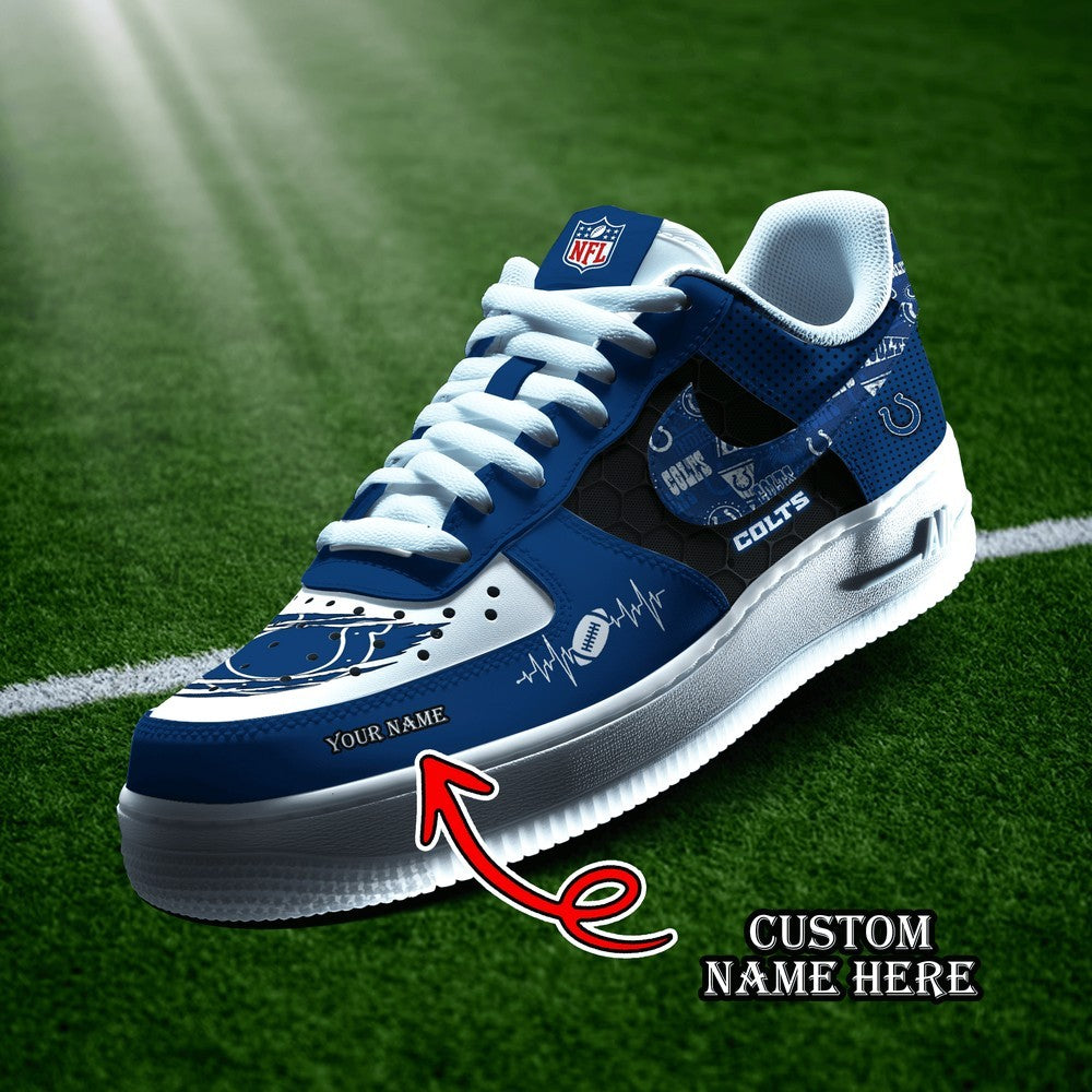 Indianapolis Colts Personalized Version 8 AF1 Shoes