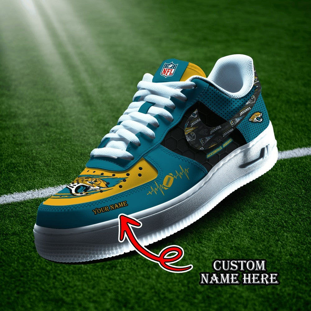 Jacksonville Jaguars Personalized Version 6 AF1 Shoes