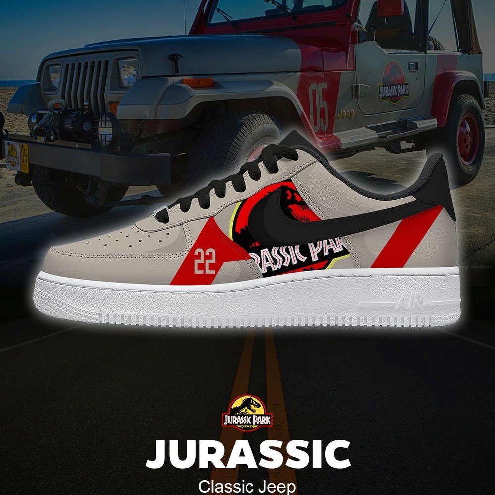 Jurassic Park Classic Jeep AF1 Shoes