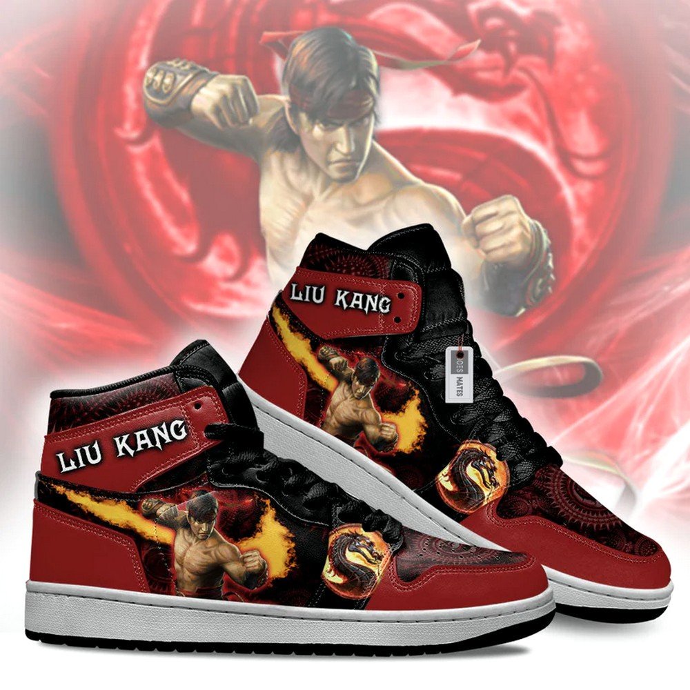 Liu Kang Mortal Kombat AJ1 High Top Shoes