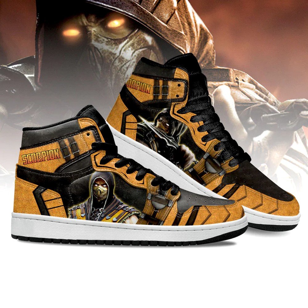 Mortal Kombat Scorpion Version 2 AJ1 High Top Shoes
