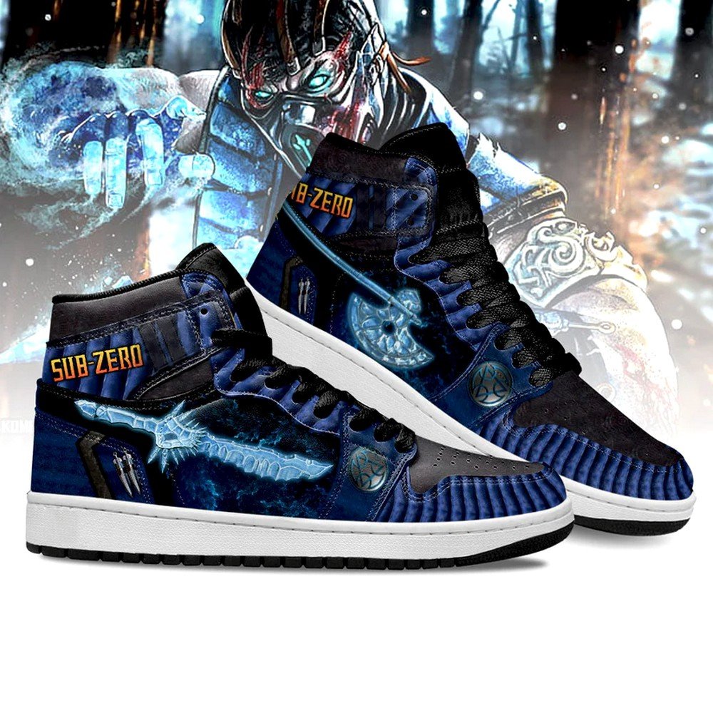 Mortal Kombat Sub-zero Weapon AJ1 High Top Shoes