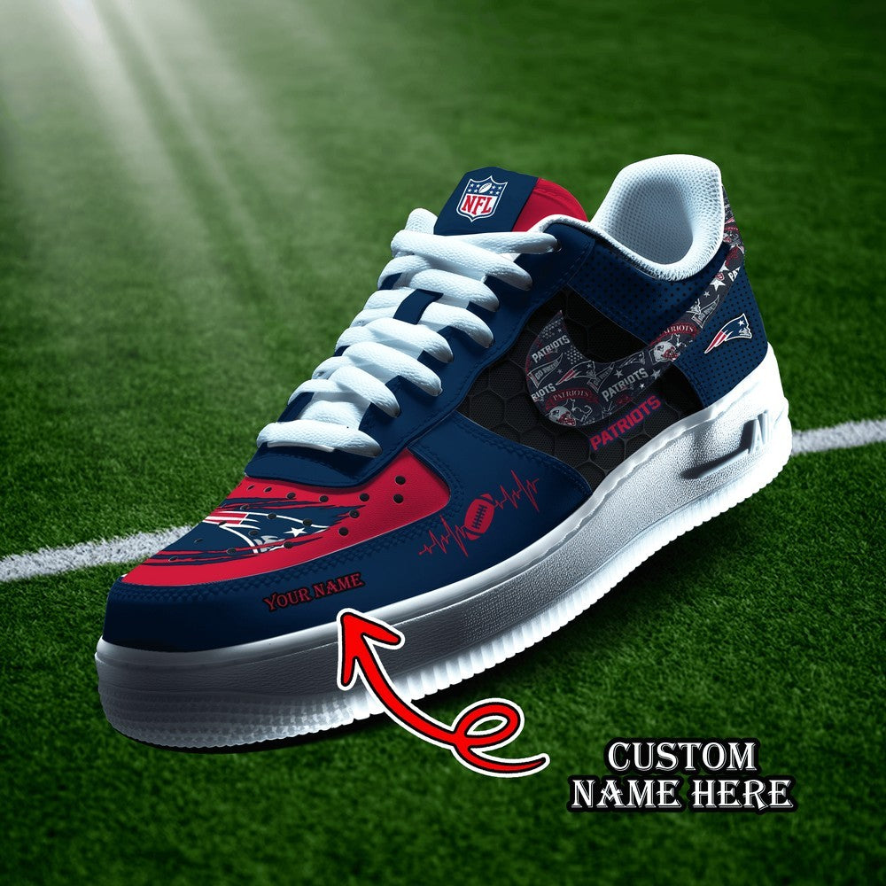 New England Patriots Personalized Version 8 AF1 Shoes