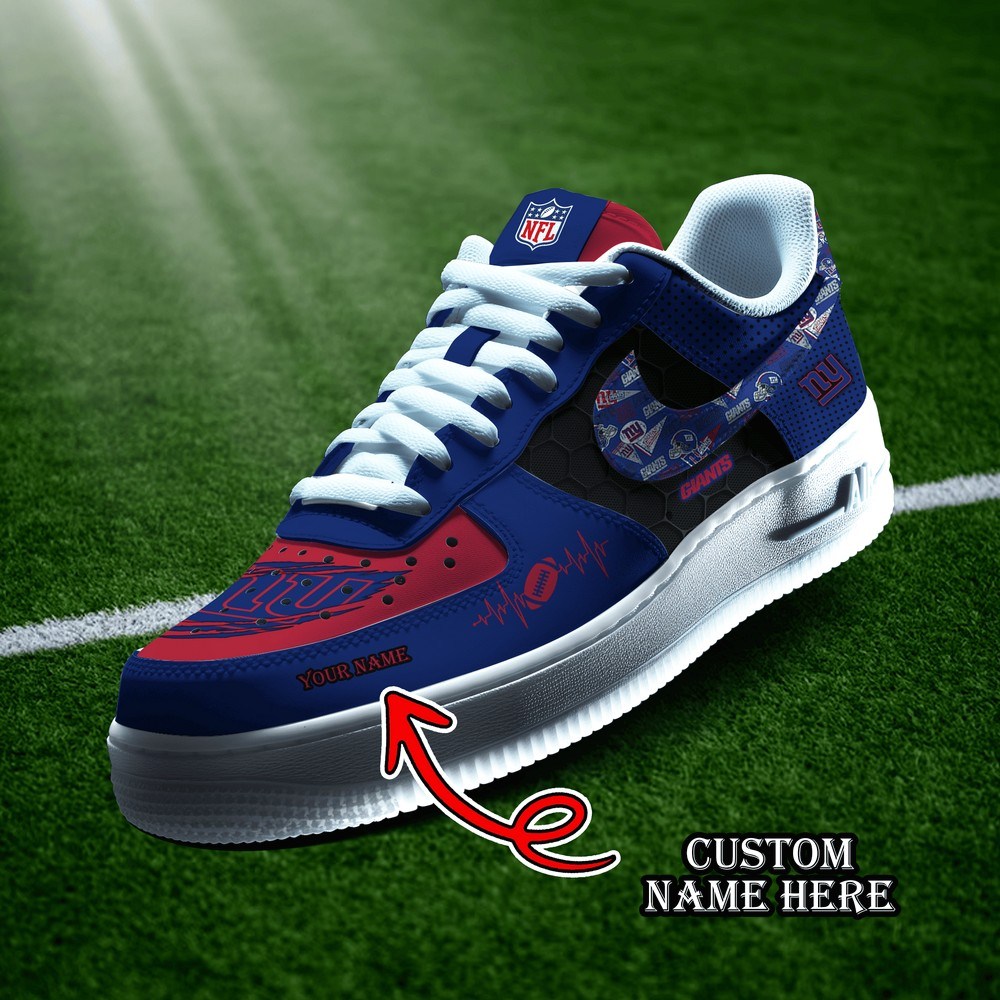 New York Giants Personalized Version 6 AF1 Shoes