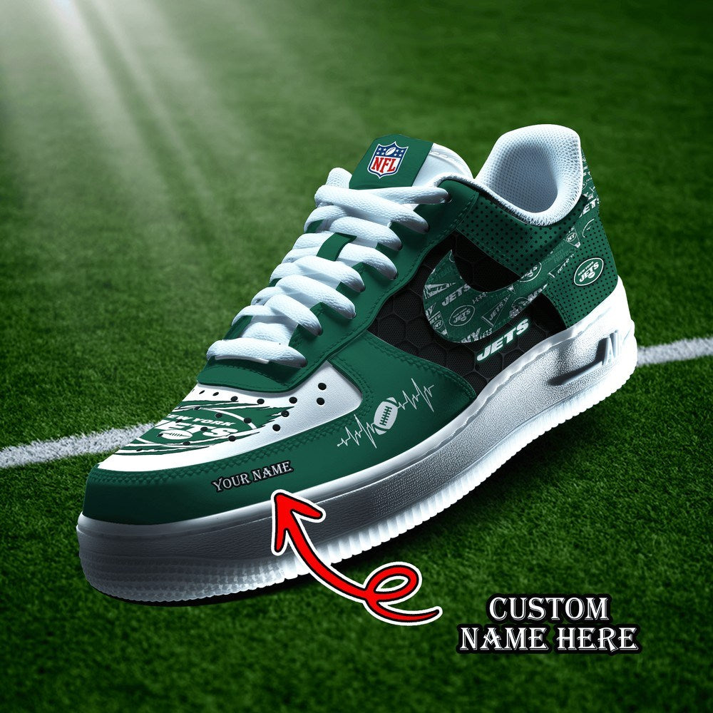 New York Jets Personalized Version 4 AF1 Shoes
