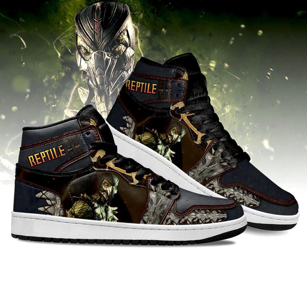 Reptile Mortal Kombat Version 2 AJ1 High Top Shoes