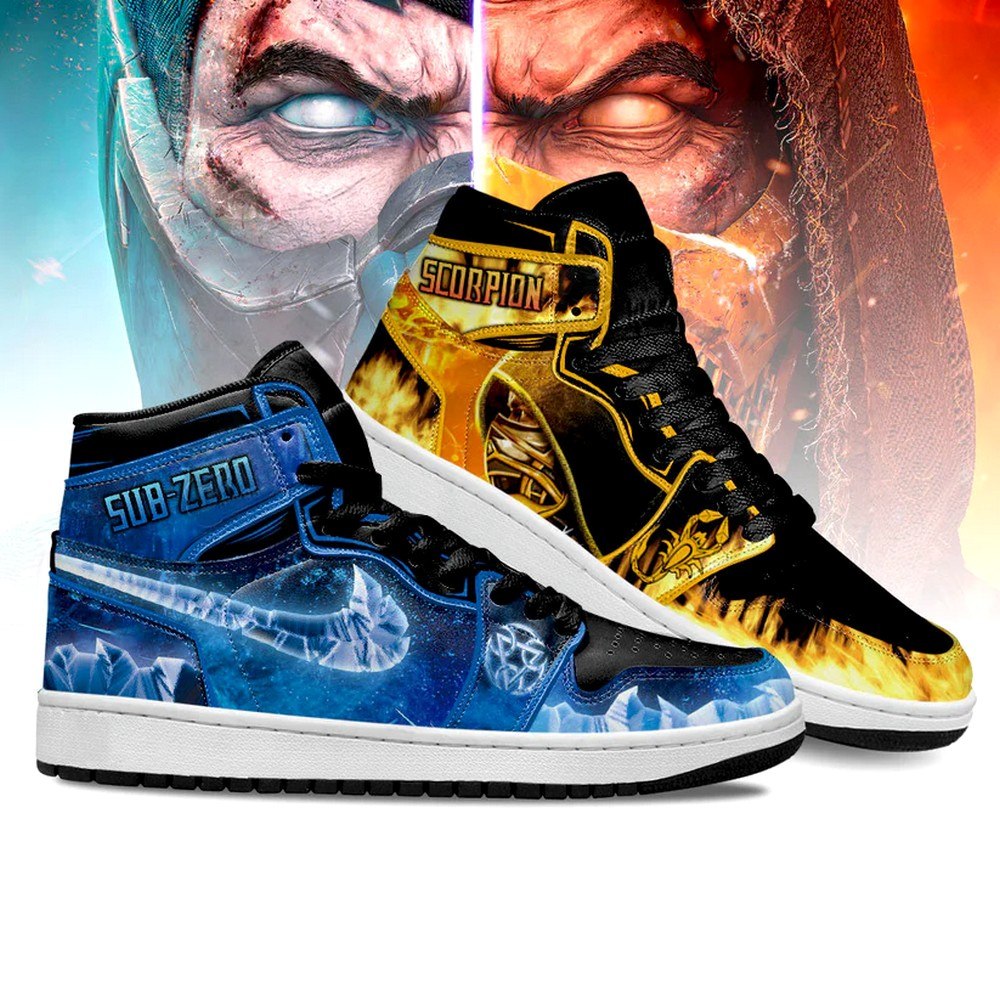 Scorpion & Sub-zero AJ1 High Top Shoes