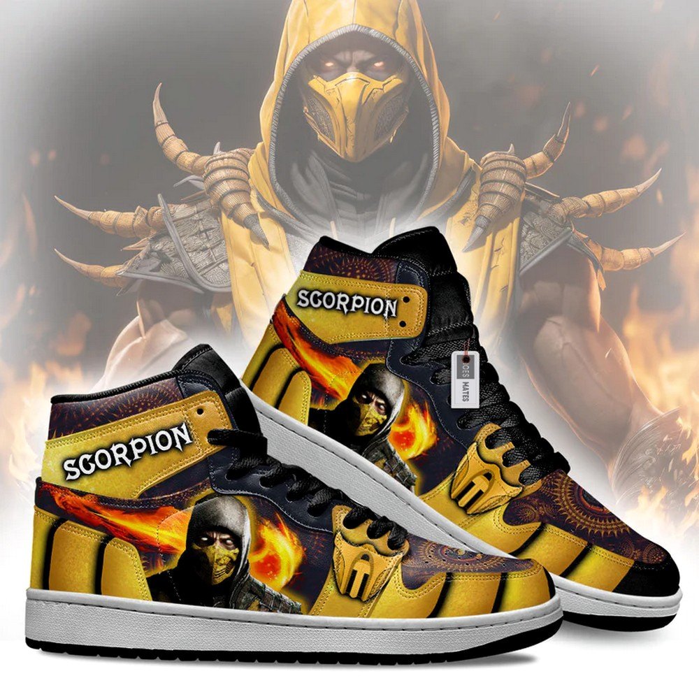 Scorpion Mortal Kombat AJ1 High Top Shoes