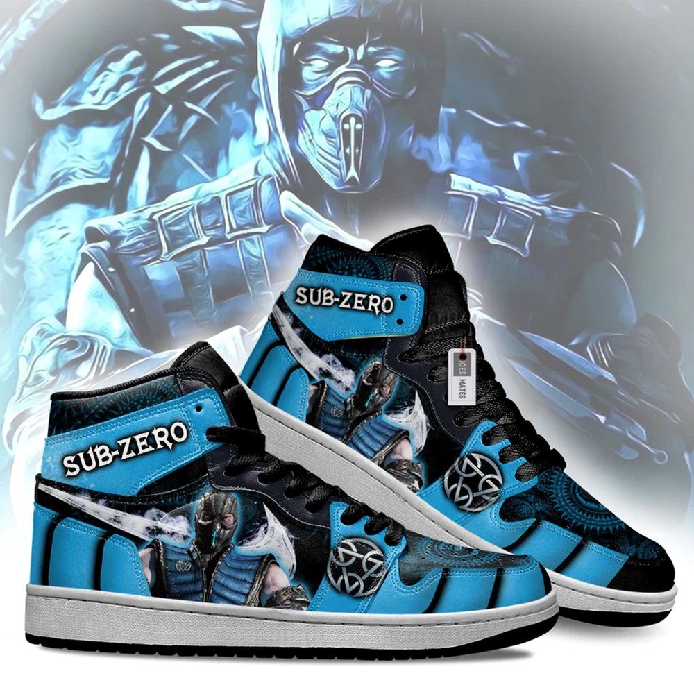 Sub-Zero Mortal Kombat AJ1 High Top Shoes