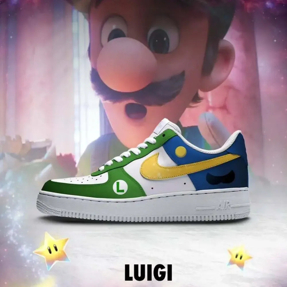 Luigi Mario Galaxy Low Top Shoes