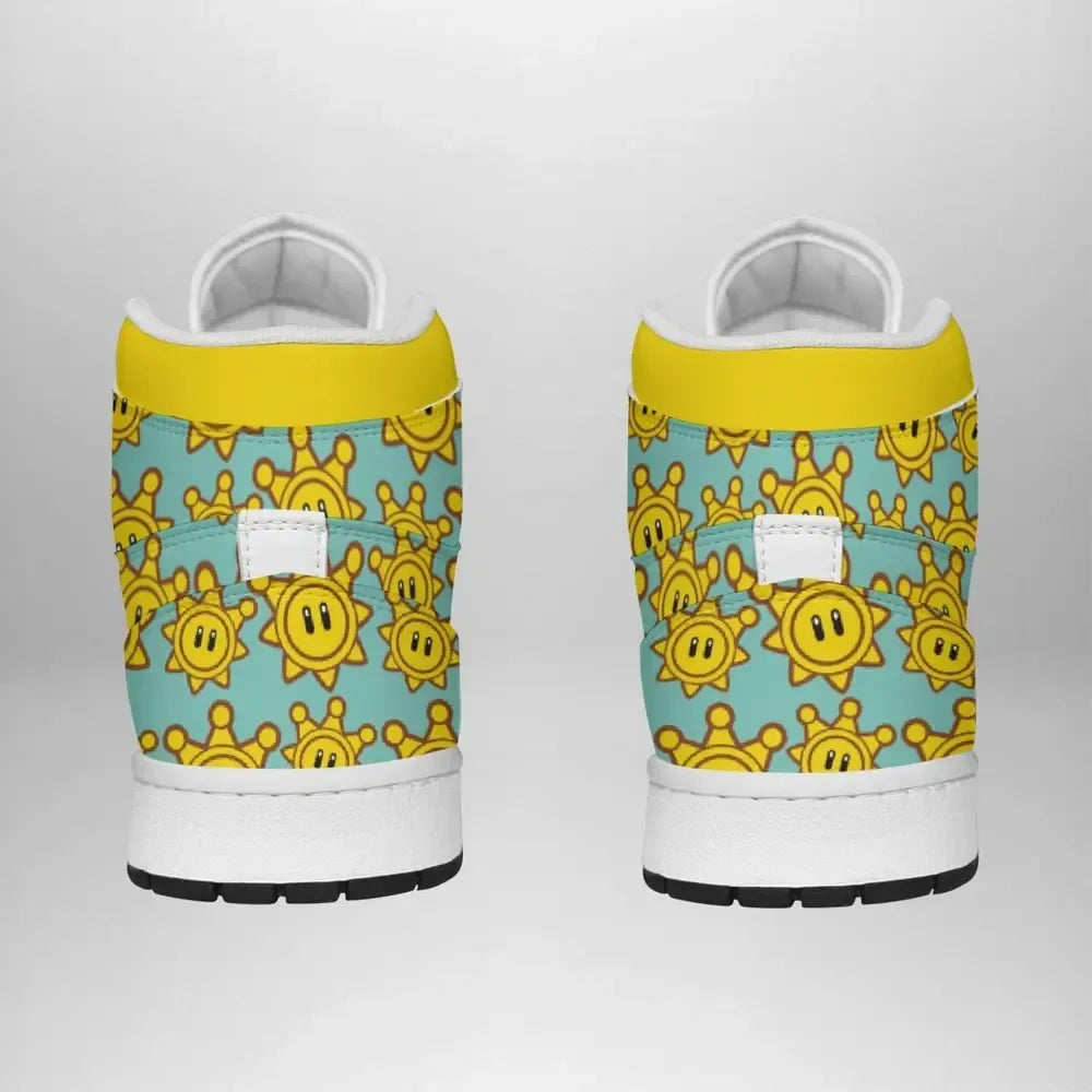 Shine Sprite Super Mario Bros Special High Top Shoes