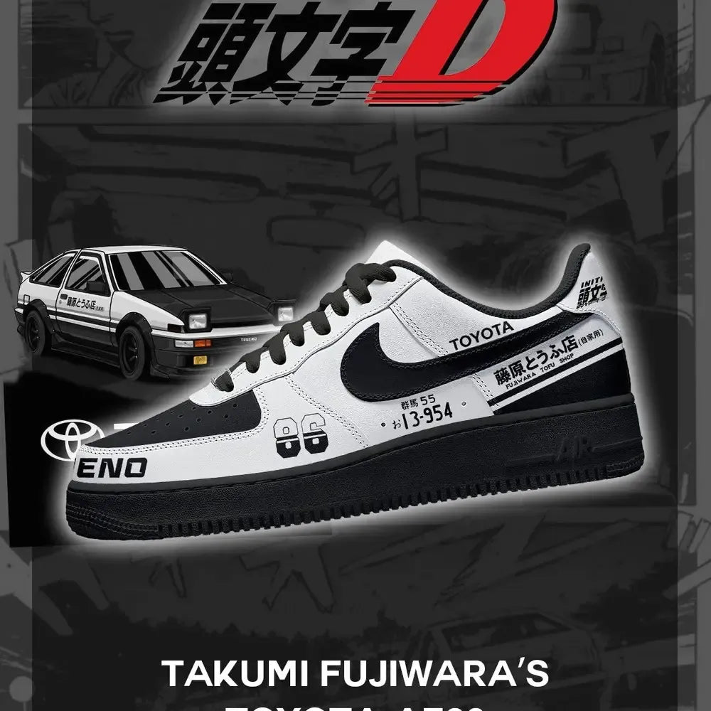 Takumi Fujiwara AE86 V.2 Initial D Low Top Shoes