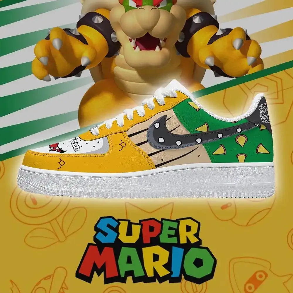 King Bowser Koopa V.2 Super Mario Bros Low Top Shoes